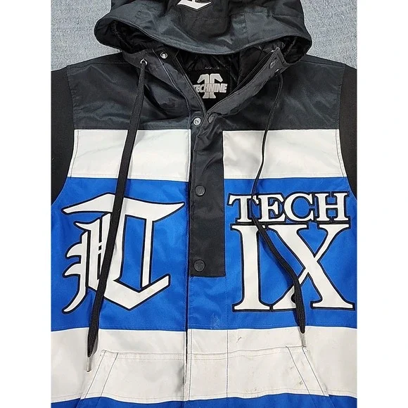 VTG Y2K TechNine Tech IX Snowboard Suit Jacket & Pants Men's Size XL Tall Blue